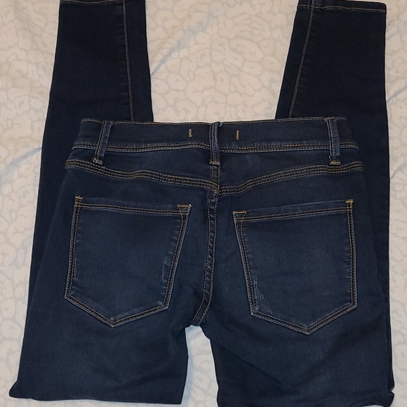 Free People Dark Wash Jeans Skinny Size 24 - Picture 4 of 4